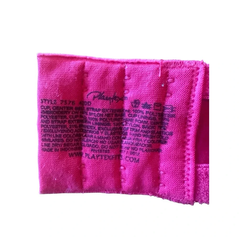 Playtex Secrets Red Lace Embroidered Underwire Bra Size 42DD Adjustable Straps‎